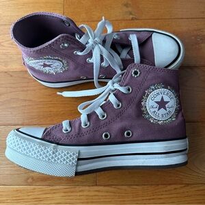 Converse Mauve Floral Lifts 1 KIDS